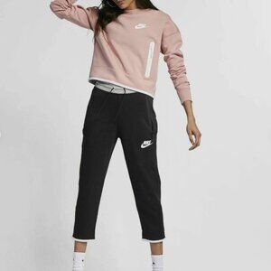 Nike Sportswear Tech Fleece Cropped Joggers Black Women's Size XL AR2946